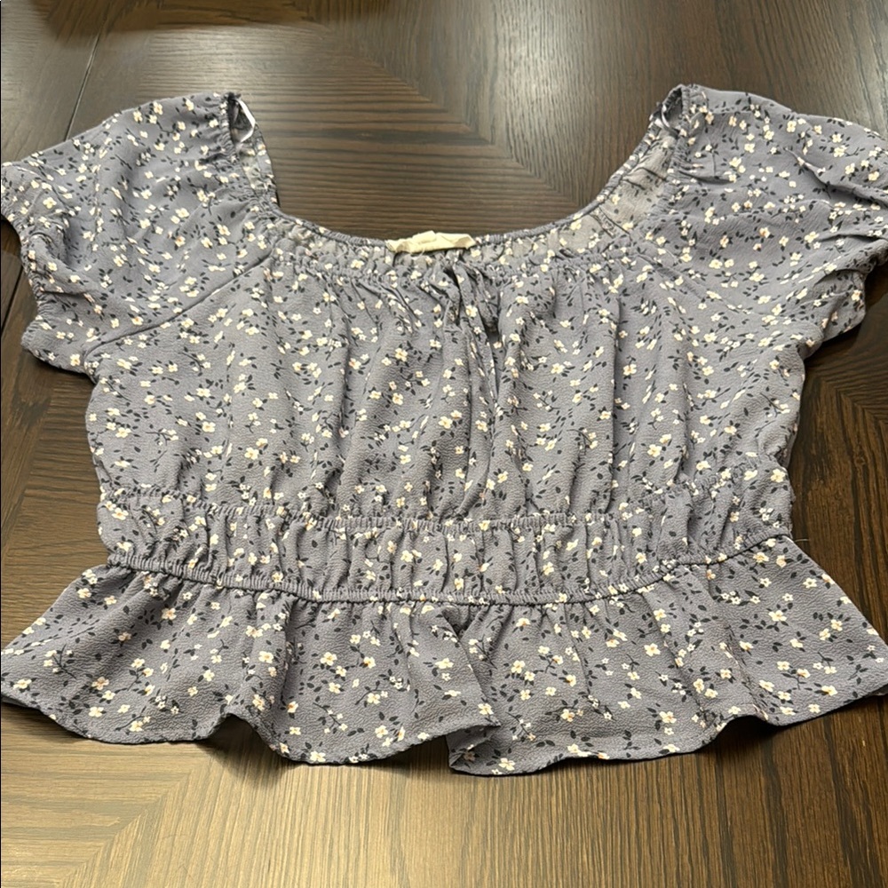 Pink Rose Lavender Floral Blouse